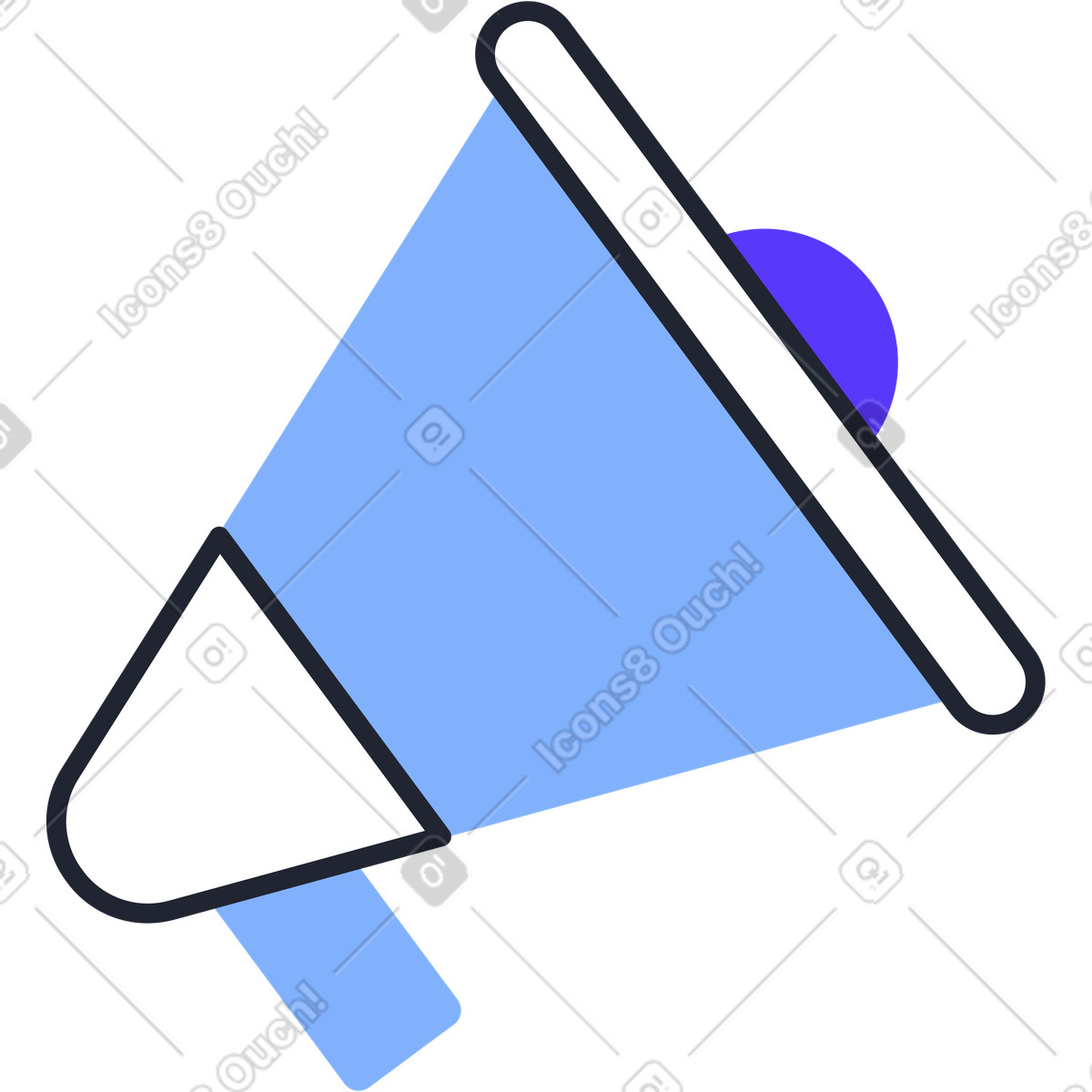 Ilustração de Megafone em no estilo Pablita para baixar em PNG, SVG