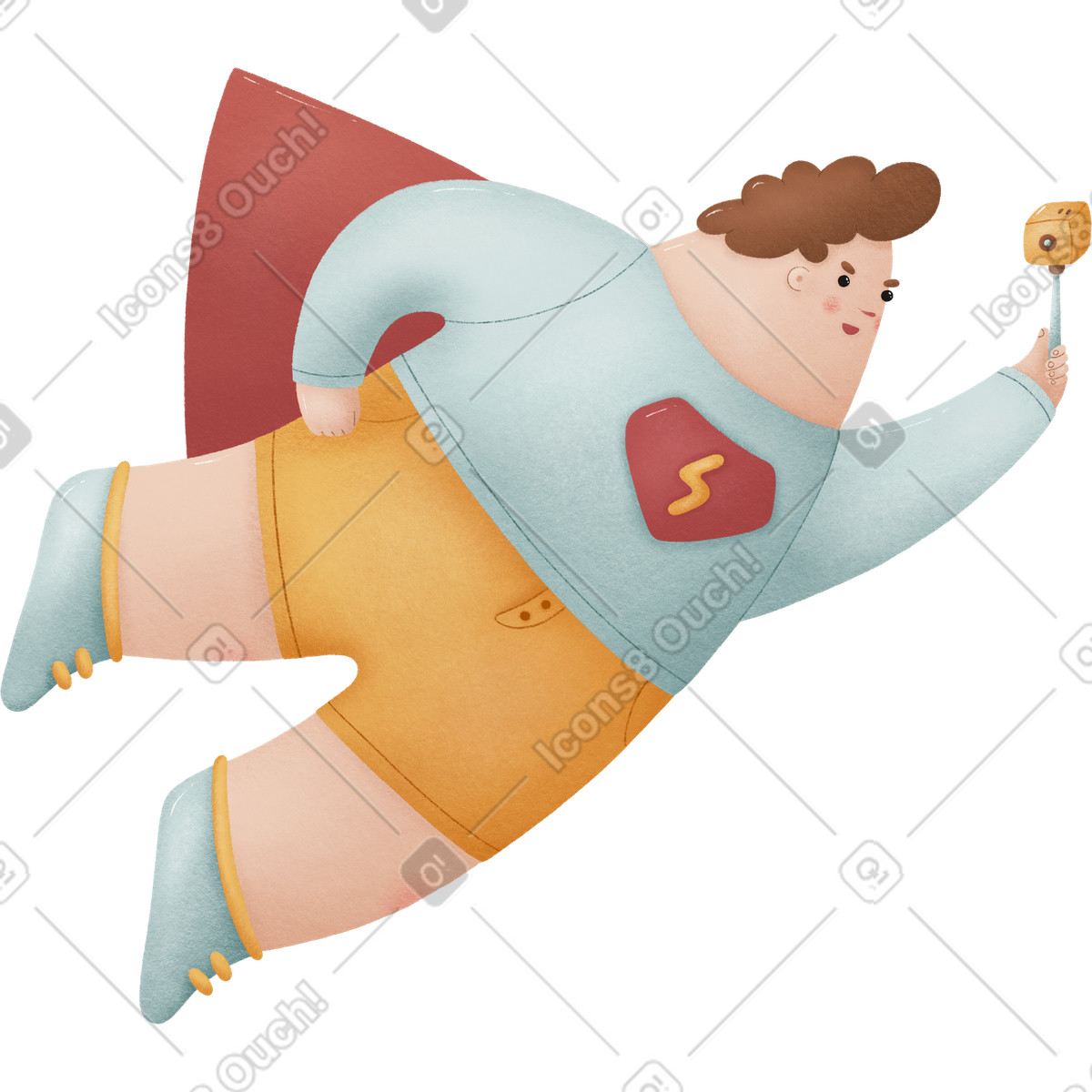 Woolly 스타일의 Superman 일러스트레이션 PNG, SVG 다운로드