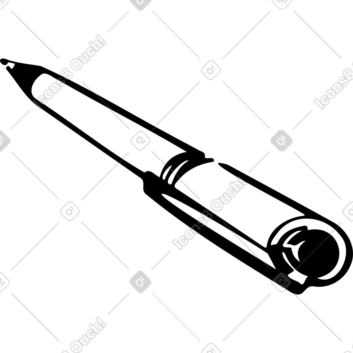 Ilustración Rotulador en estilo Line a descargar en PNG y SVG