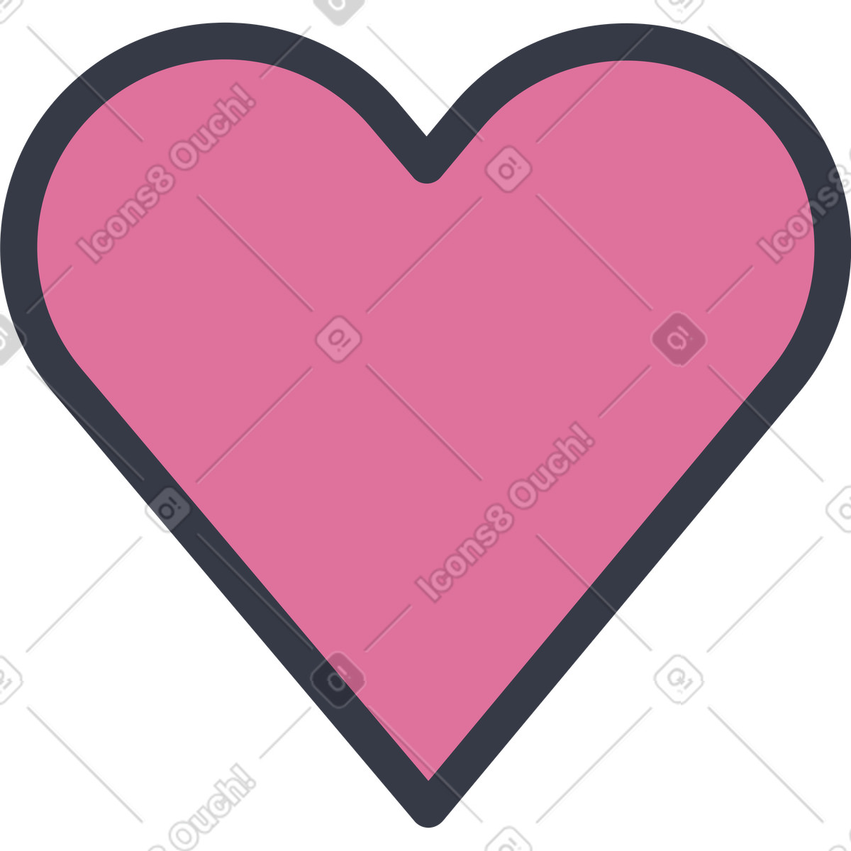 Cuore illustrazione animata in stile Abstract scaricabile in GIF, Lottie (JSON), AE