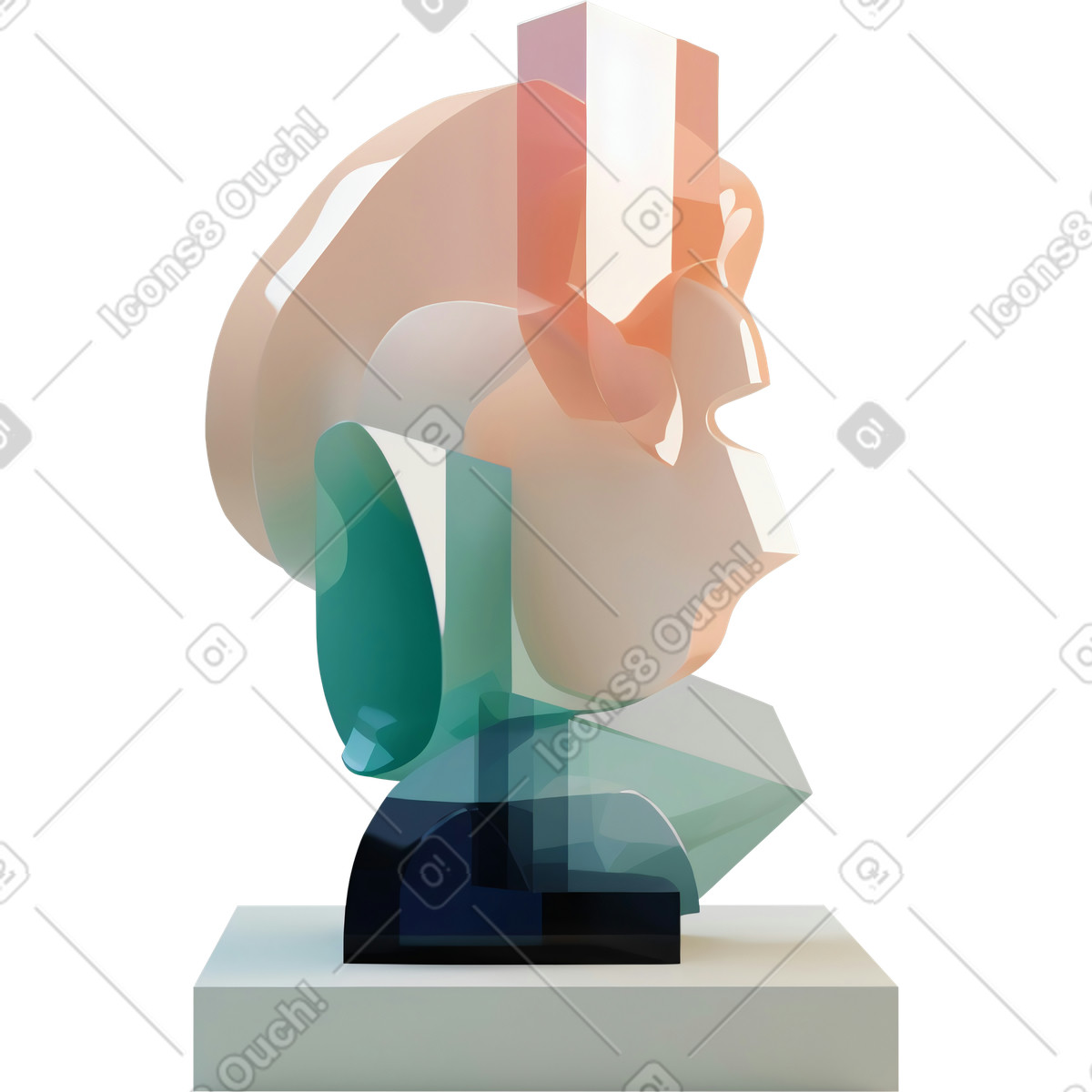 Ilustração de Pilha formas abstratas em no estilo 3D Construction para baixar em PNG, SVG