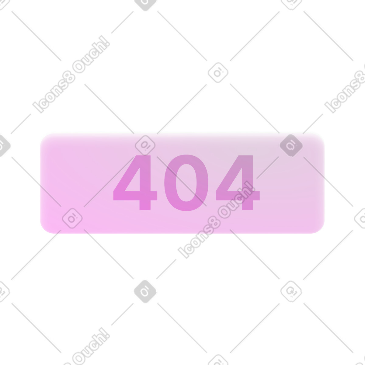 Error 404 illustration in Chromed style download in PNG, SVG