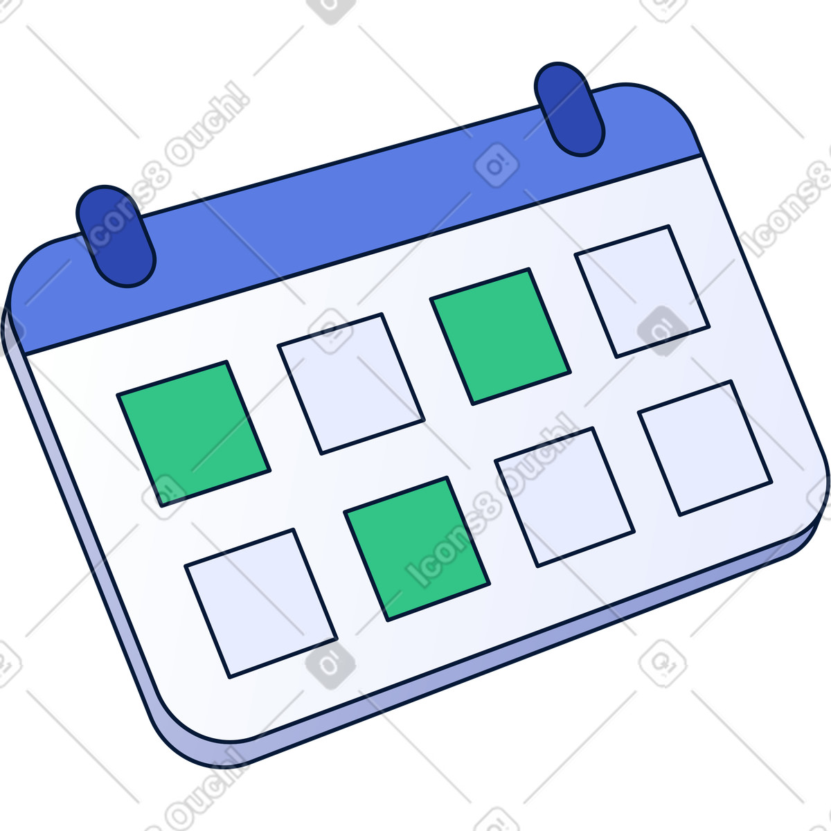 Calendario illustrazione in stile Neat scarica in PNG, SVG