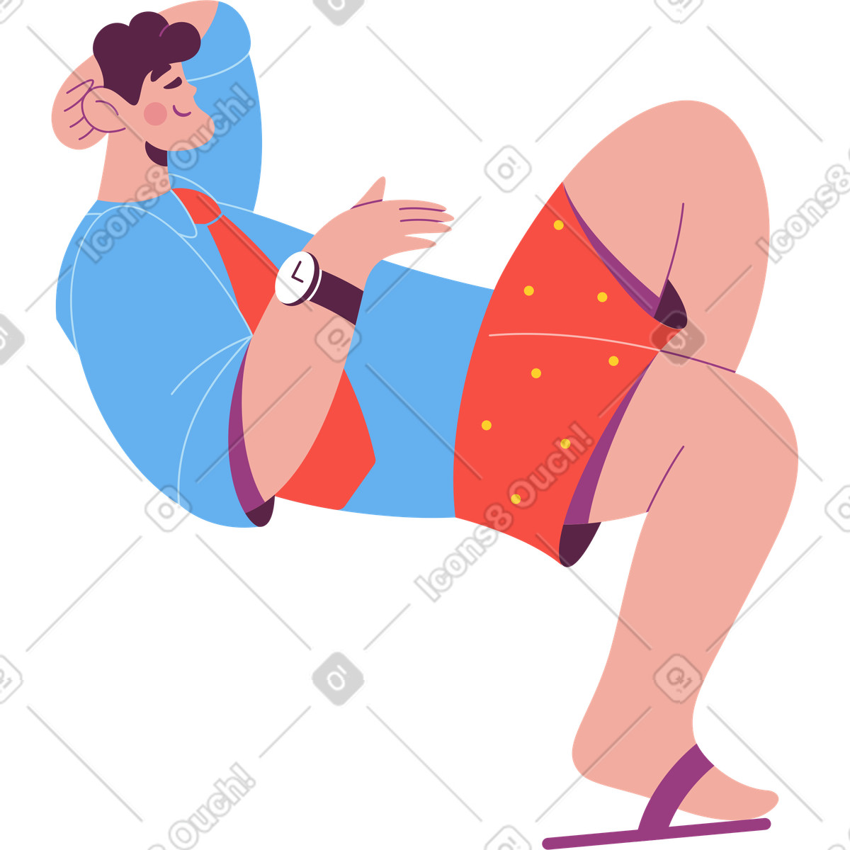 Mann-Illustration im Sammy-Stil als Download in PNG, SVG