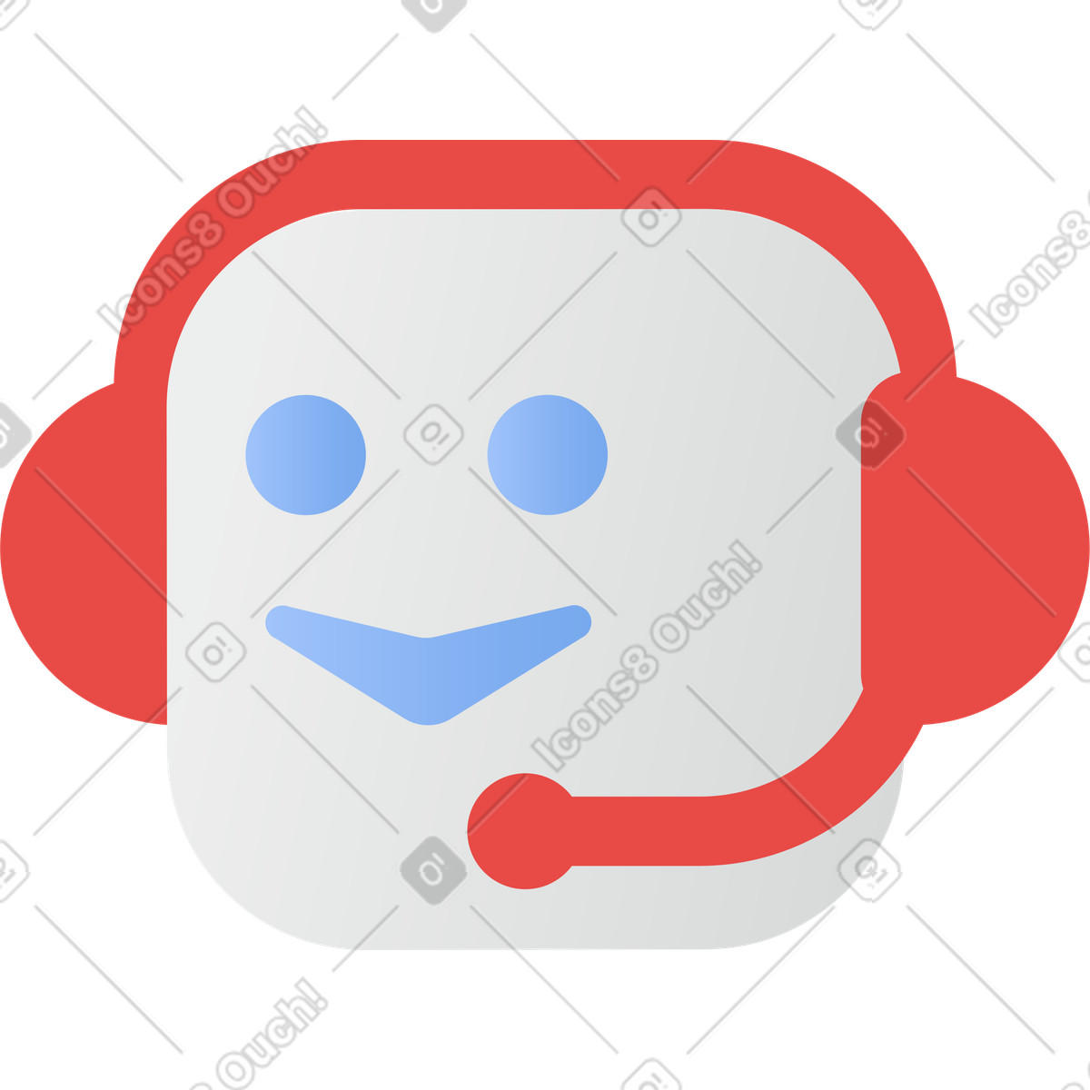 Ilustración Bot de voz en estilo Clip a descargar en PNG y SVG