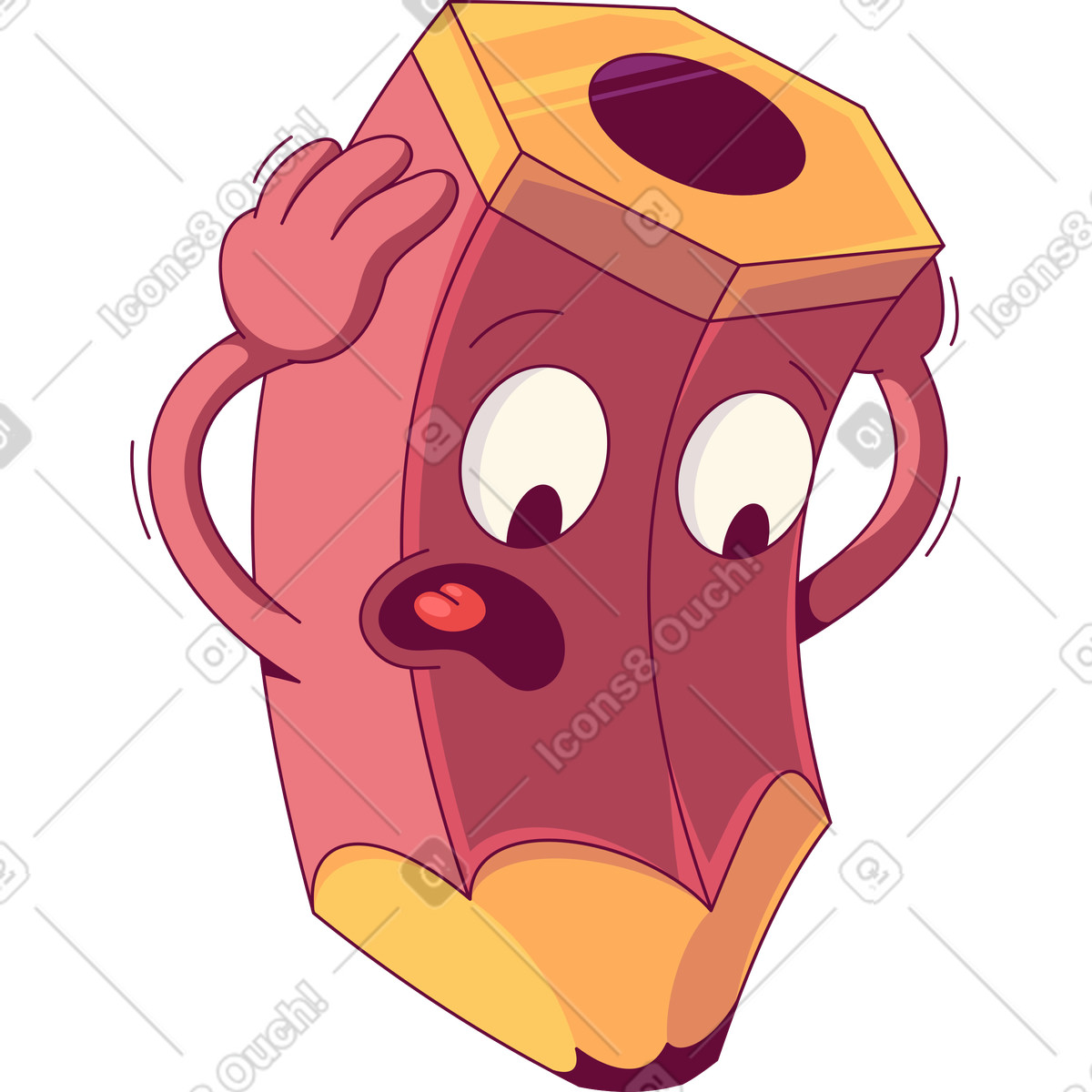 Vinous pencil-Illustration im Handy-Stil als Download in PNG, SVG