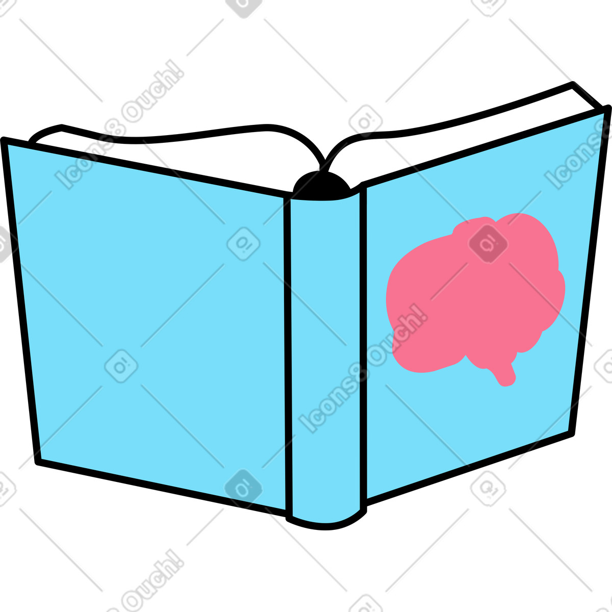 Ilustración Libro abierto en estilo Giggle a descargar en PNG y SVG