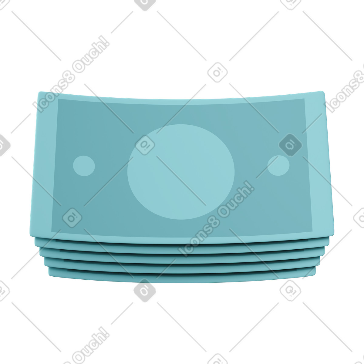 Illustration Stack of money dans le style 3D Sugary à télécharger aux formats PNG, SVG