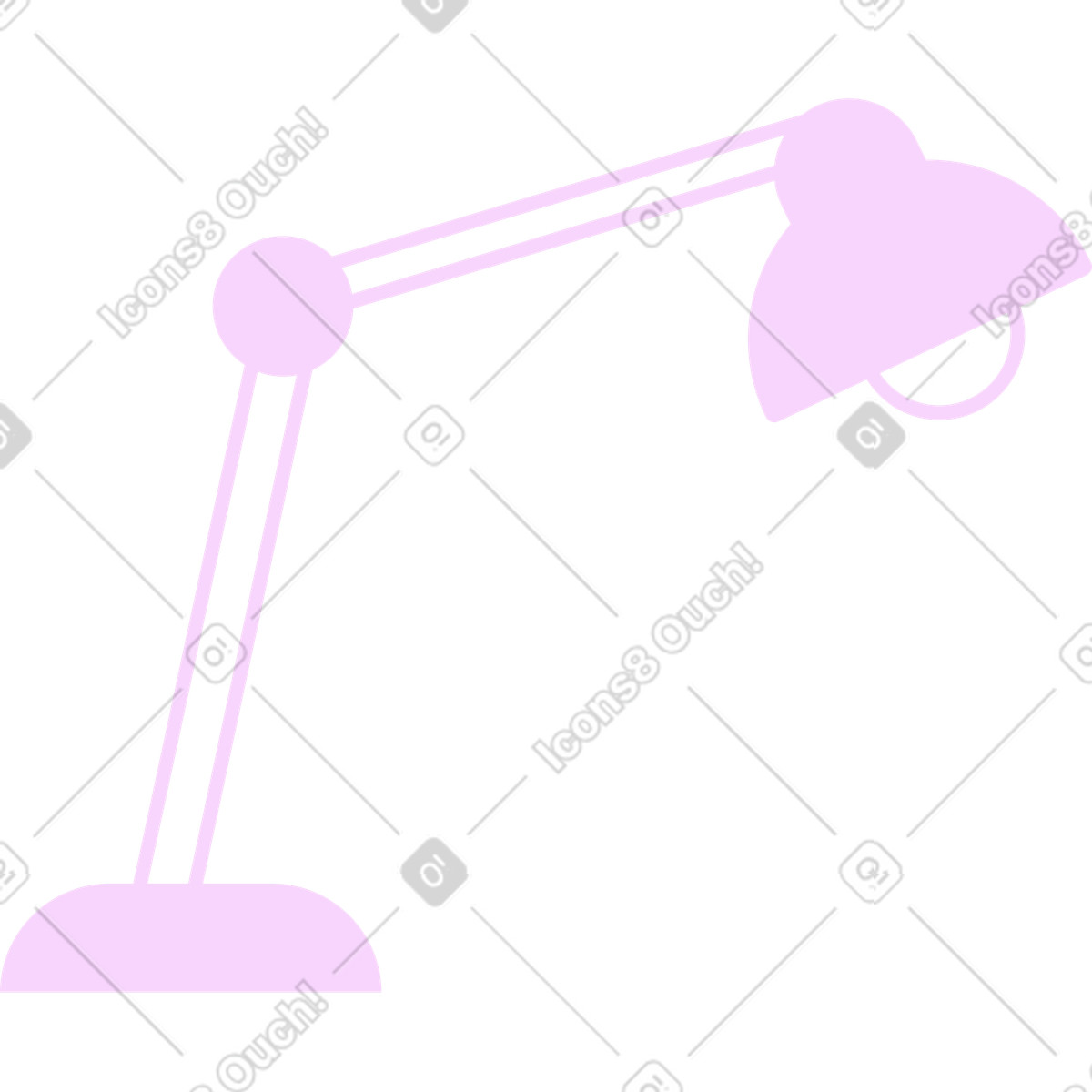 Lamp illustration in Marginalia style download in PNG, SVG