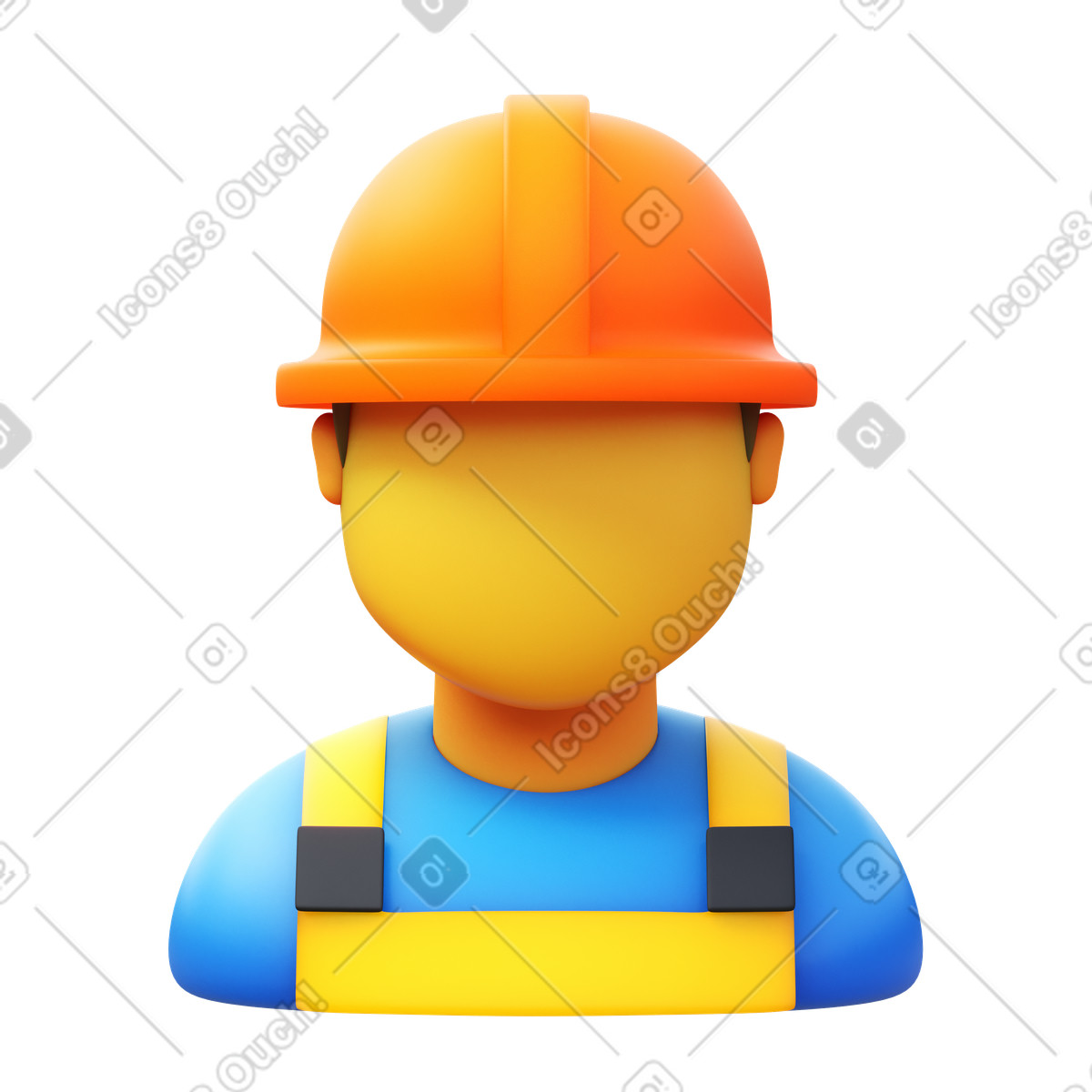 Ilustración Worker en estilo 3D Fluency a descargar en PNG y SVG