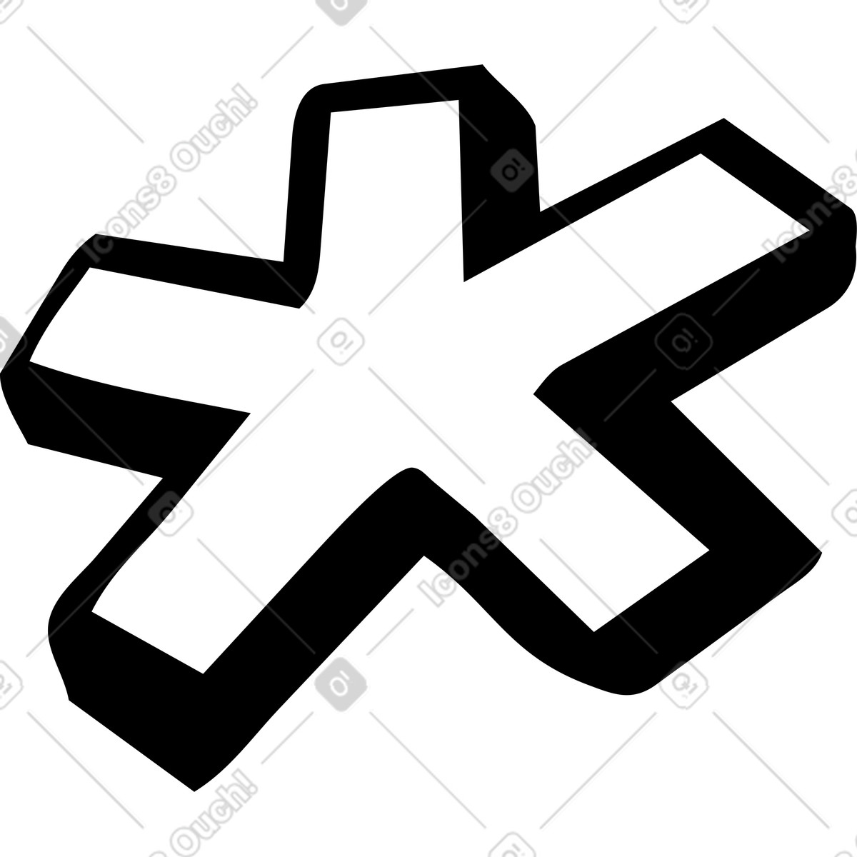 Иллюстрация Asterisk symbol simple star shape for footnote or special meaning в стиле Line — скачать в форматах PNG, SVG