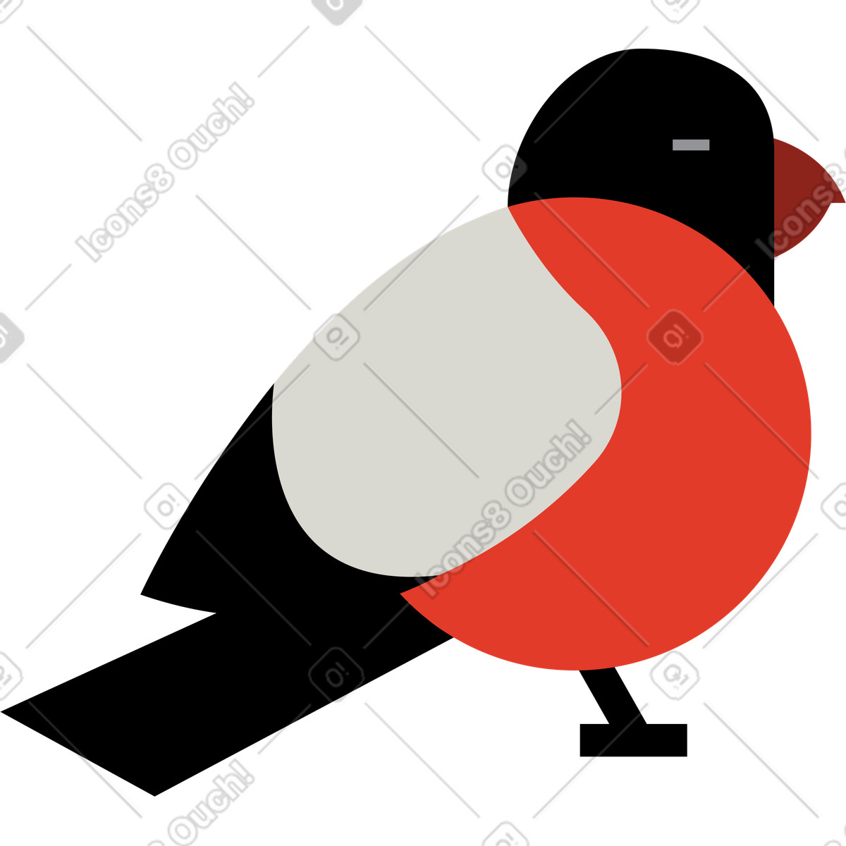 Ilustración Piñonero en estilo Burgundy a descargar en PNG y SVG