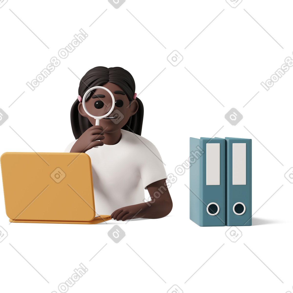 3D Casual life スタイルの Recruiter searching for new employees のイラストをPNG、SVG形式でダウンロード