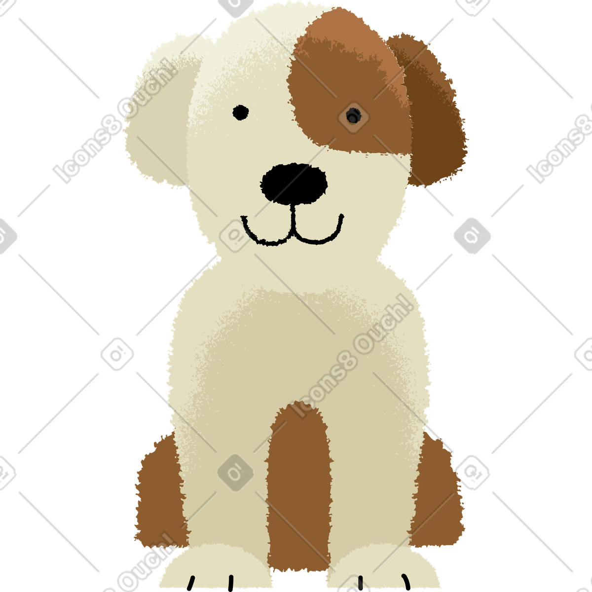 Ilustração de Cão em no estilo Mirage para baixar em PNG, SVG