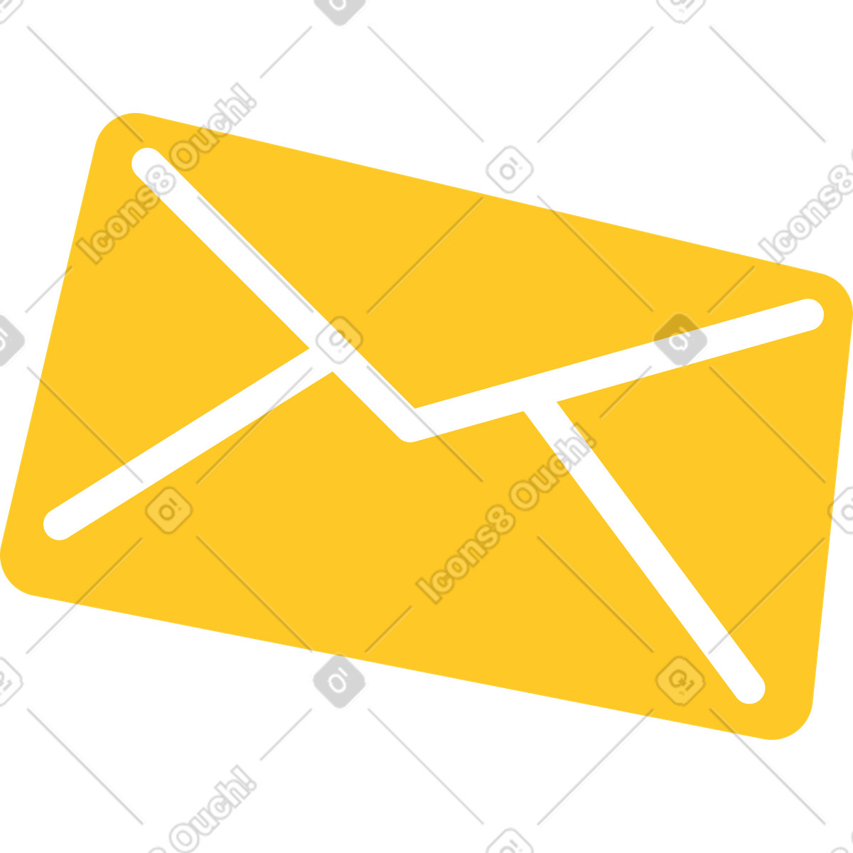 Busta gialla illustrazione in stile Rocky scarica in PNG, SVG