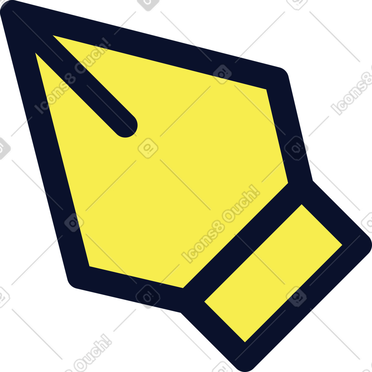Cursor des stiftwerkzeugs-Illustration im Flexy-Stil als Download in PNG, SVG
