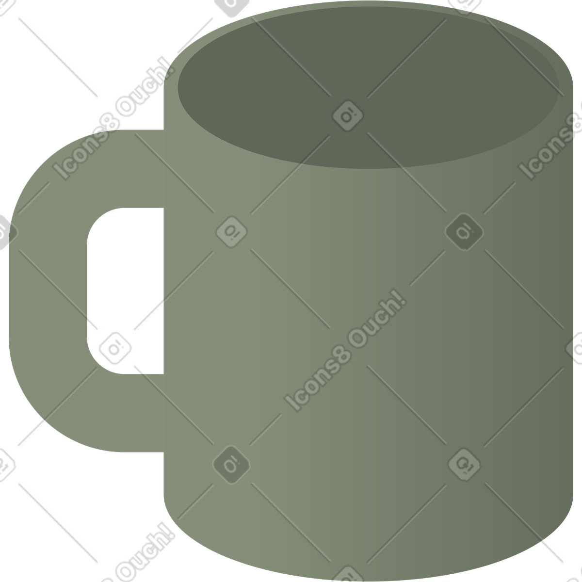 Ilustração de Caneca em no estilo Coworking para baixar em PNG, SVG