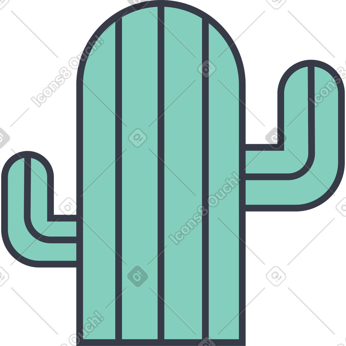 下载 Abstract 风格的 仙人掌 插画，支持 PNG、SVG 格式