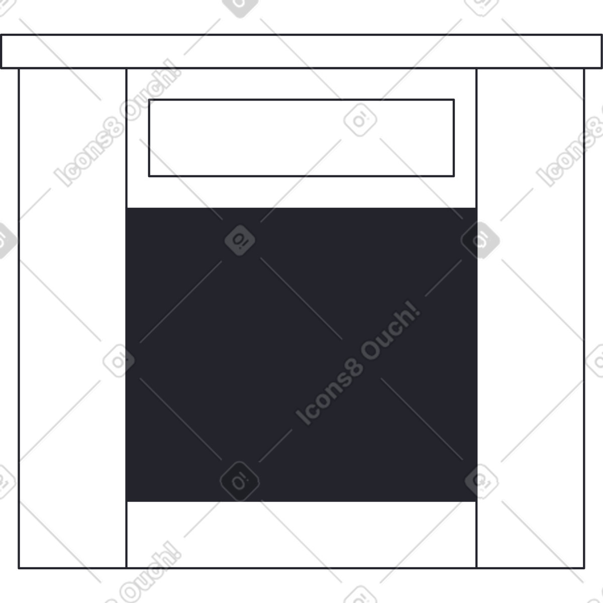Ilustração de White fireplace em no estilo Grapy para baixar em PNG, SVG