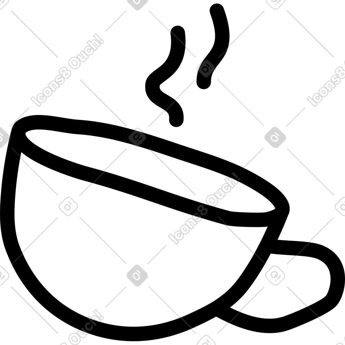 下载 Notes 风格的 带手柄杯 插画，支持 PNG、SVG 格式