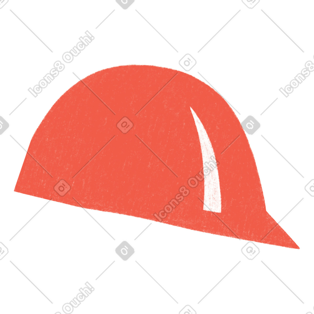 Ilustração de Red construction helmet em no estilo Tutti para baixar em PNG, SVG