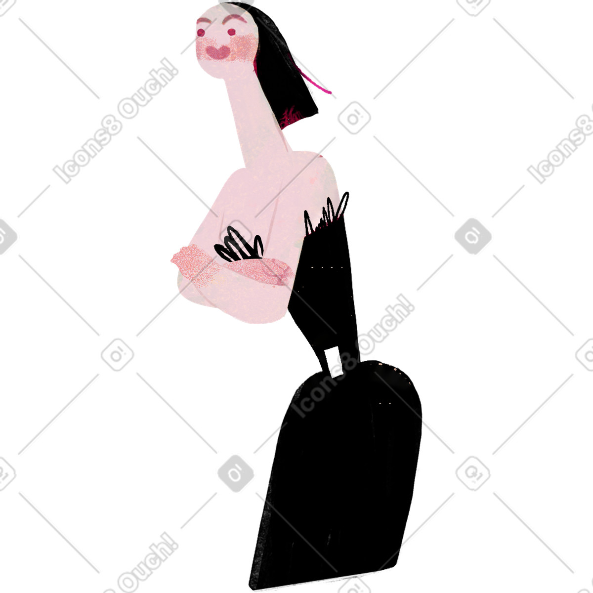 Fabulous スタイルの Shy madame のイラストをPNG、SVG形式でダウンロード