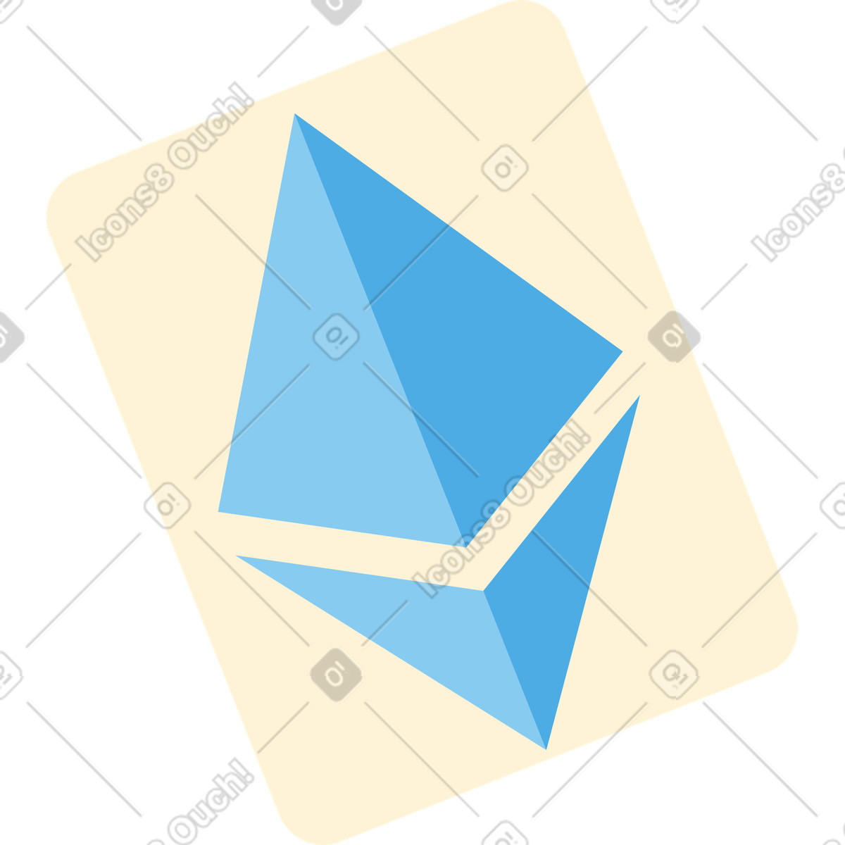 Ilustración Icono de ethereum en estilo Catchy a descargar en PNG y SVG