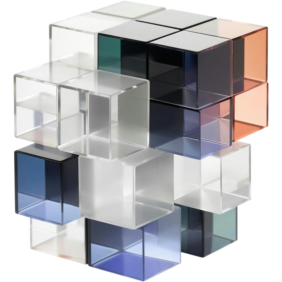 Blocks composition illustration in 3D style download in PNG, SVG