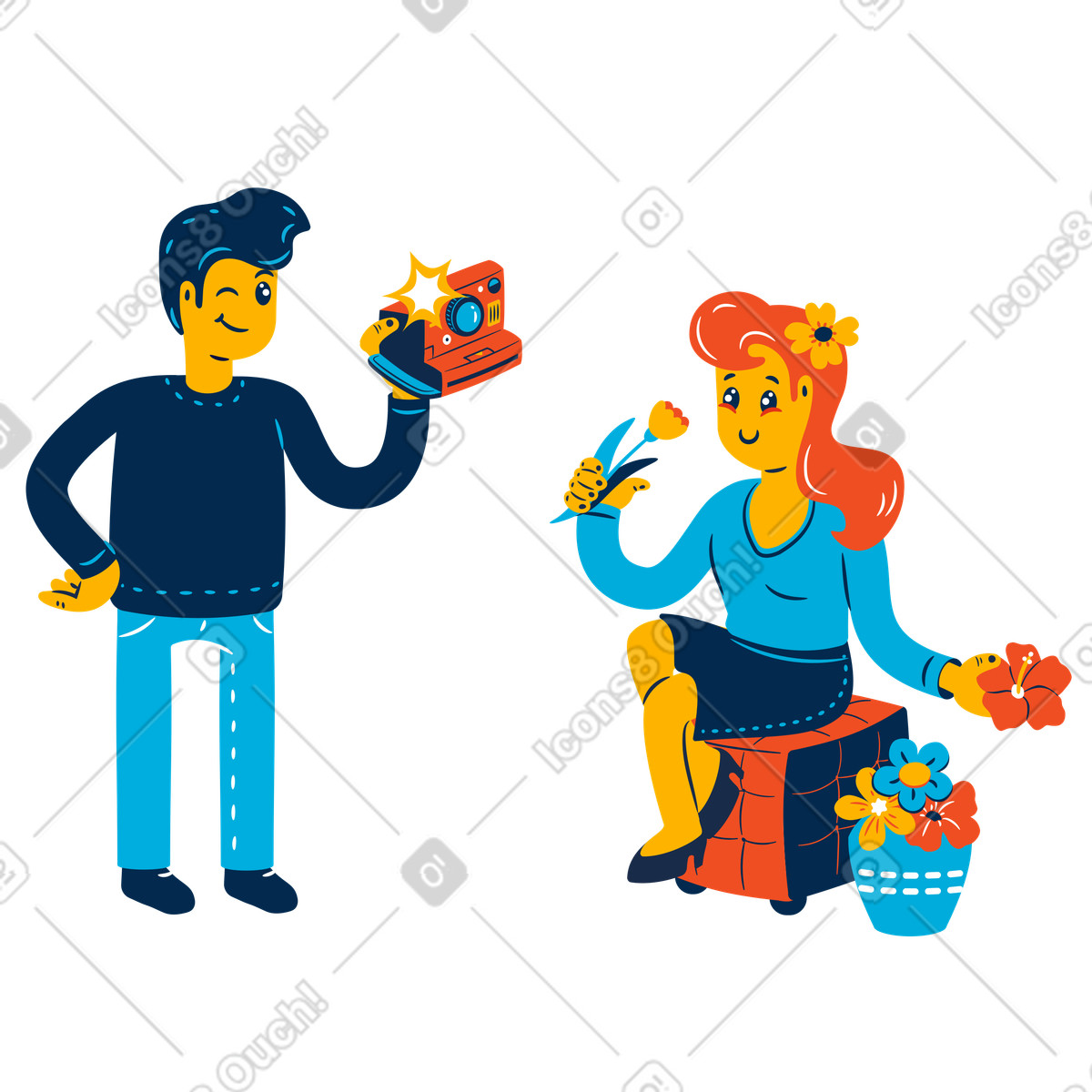 Иллюстрация Цветочная фотосессия в стиле Flame — скачать в форматах PNG, SVG