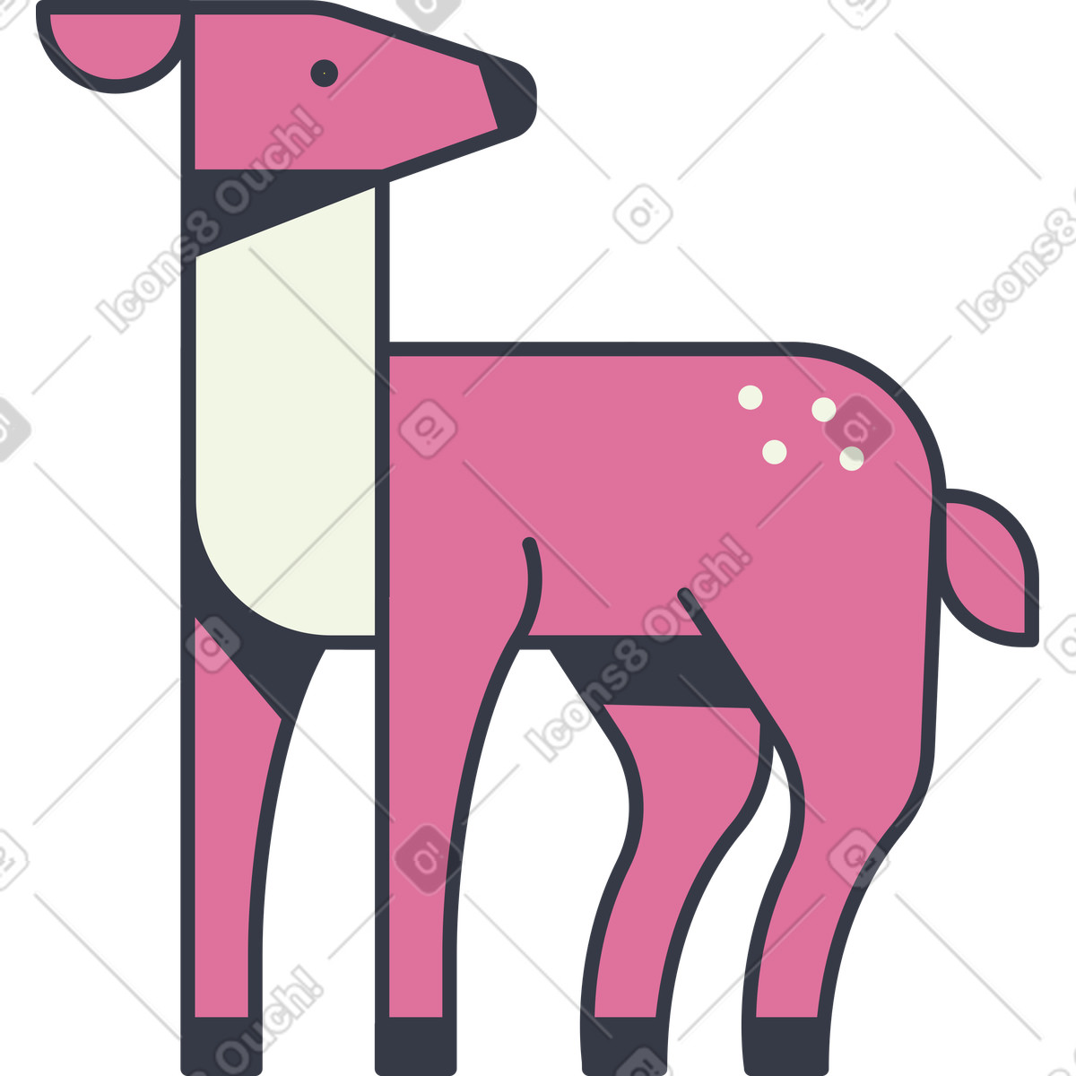 Ilustración Ciervo en estilo Abstract a descargar en PNG y SVG