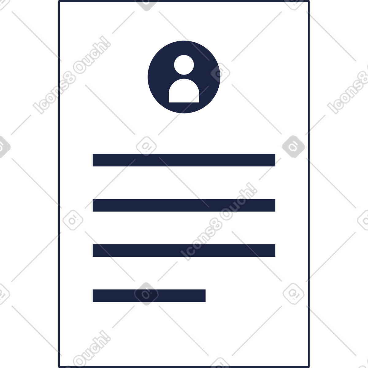 Urban Line スタイルの Resume cover letter lineart のイラストをPNG、SVG形式でダウンロード