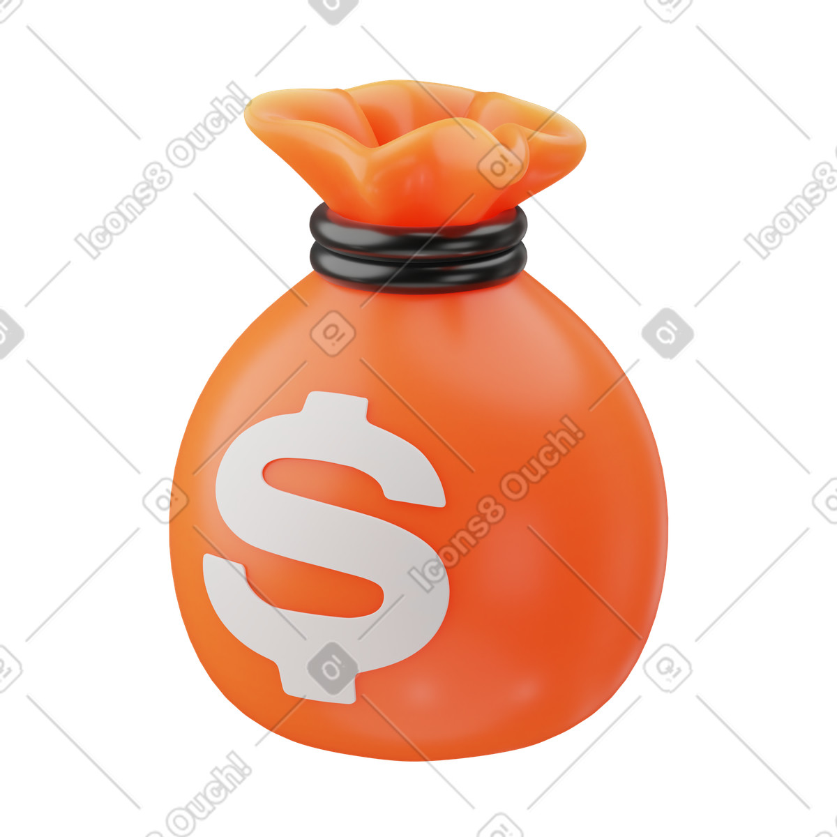Money bag with dollar sign, Personal finance savings illustration in PNG, SVG