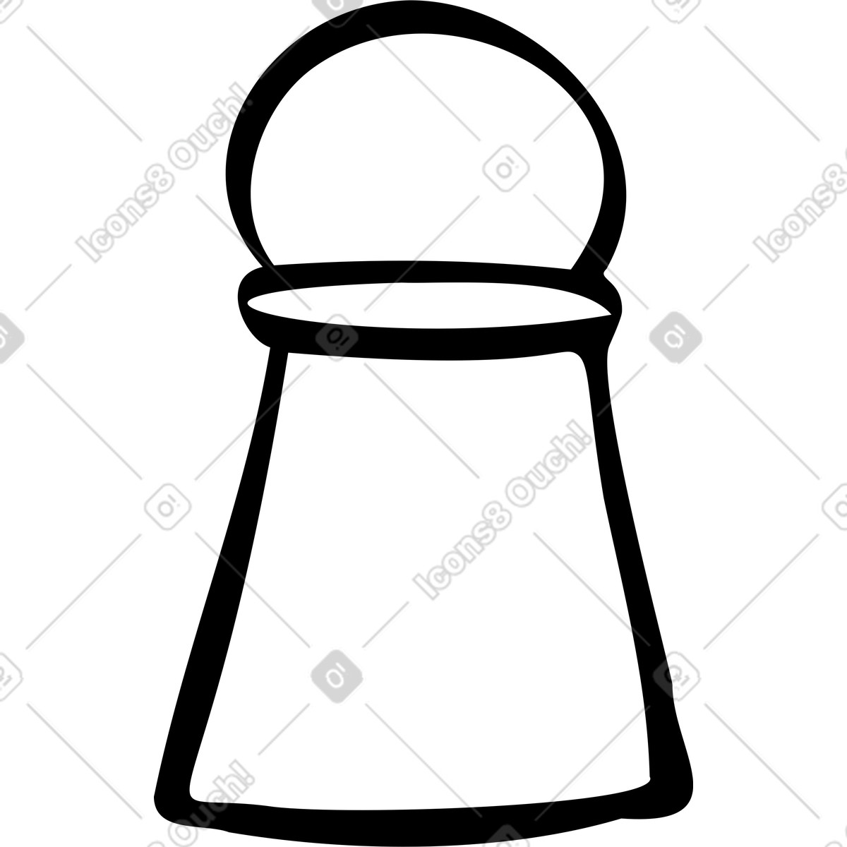 White pawn chess piece illustration in Journal style download in PNG, SVG