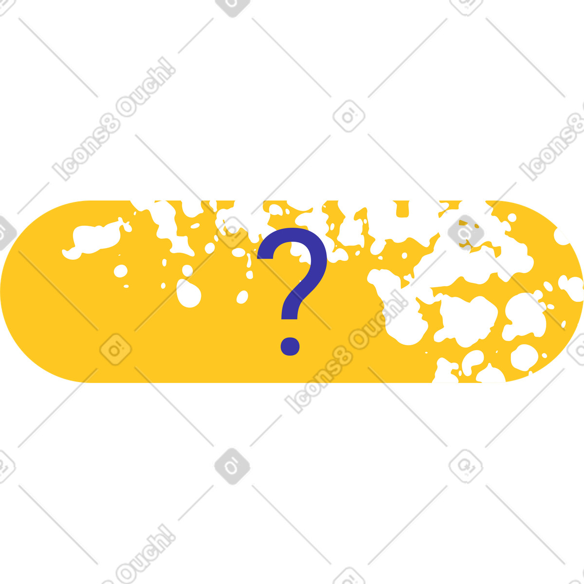 Ilustração de Retângulo com ponto interrogação em no estilo Bright para baixar em PNG, SVG