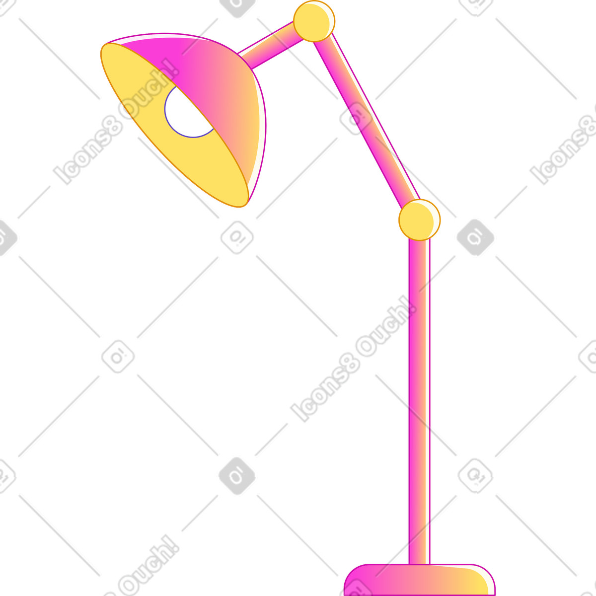 Illustration Lampe dans le style Rainbow à télécharger aux formats PNG, SVG