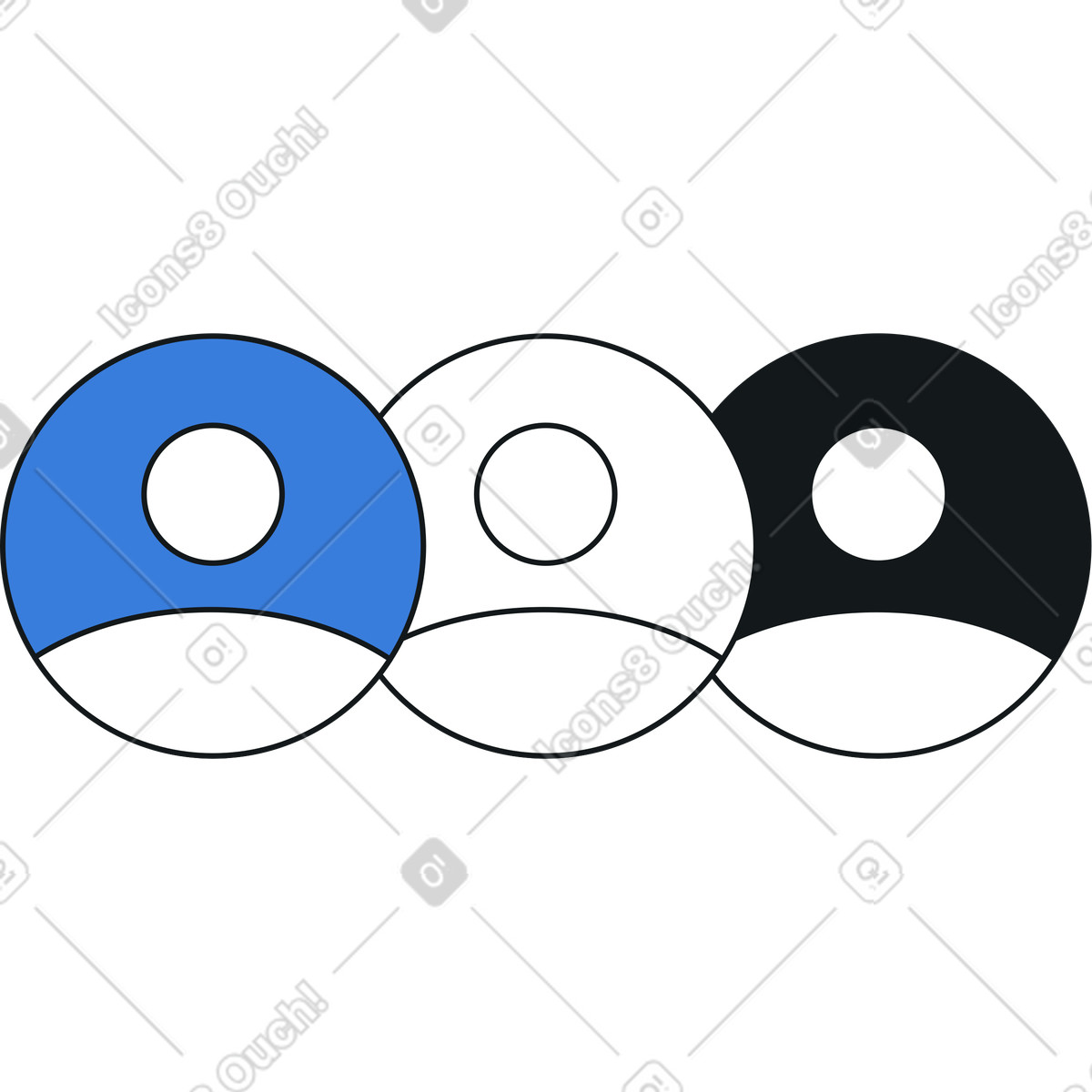 Group of avatars illustration showcasing diverse characters in clipart PNG SVG GIF