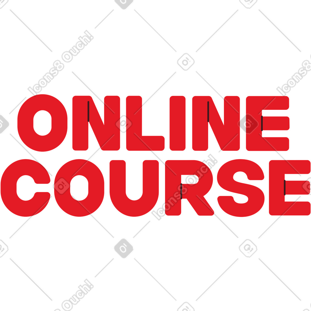 Lettering online course text illustration in Folks style download in PNG, SVG