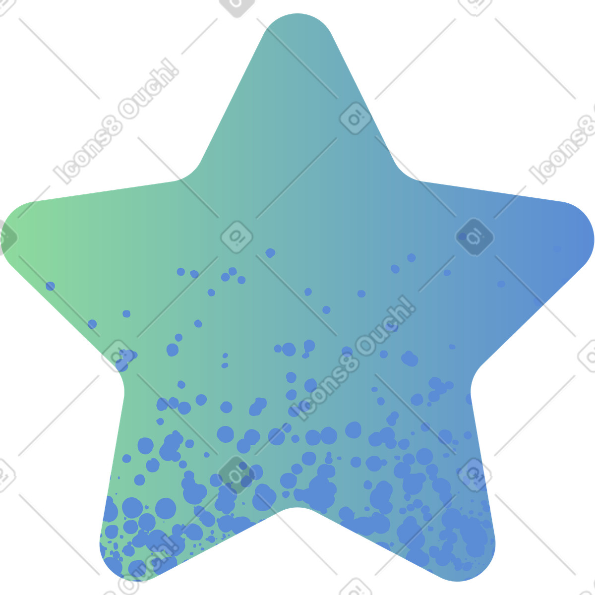 Pale 스타일의 Decorative gradient star with abstract dotted pattern 일러스트레이션 PNG, SVG 다운로드