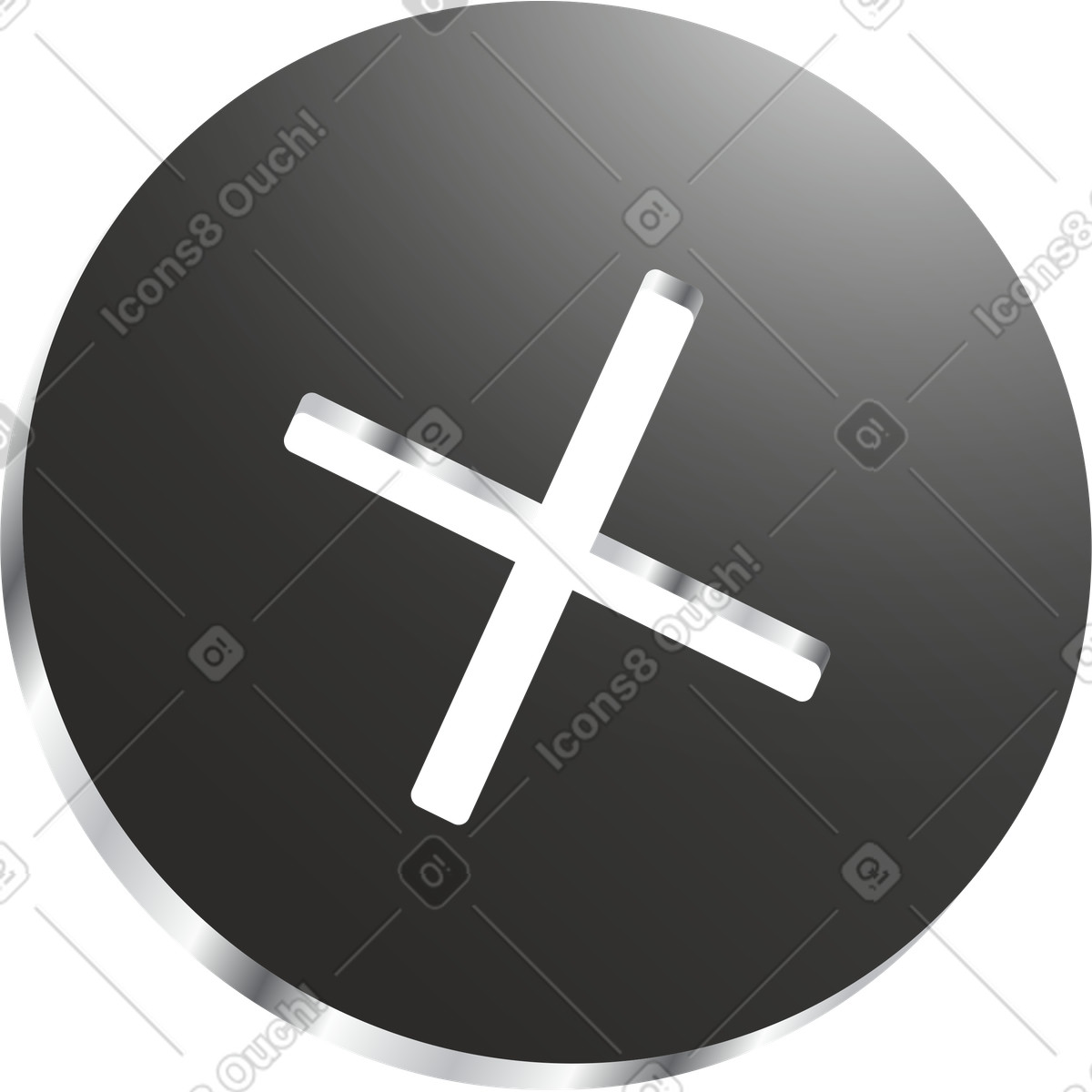 Token スタイルの Plus sign button for addition or expansion のイラストをPNG、SVG形式でダウンロード