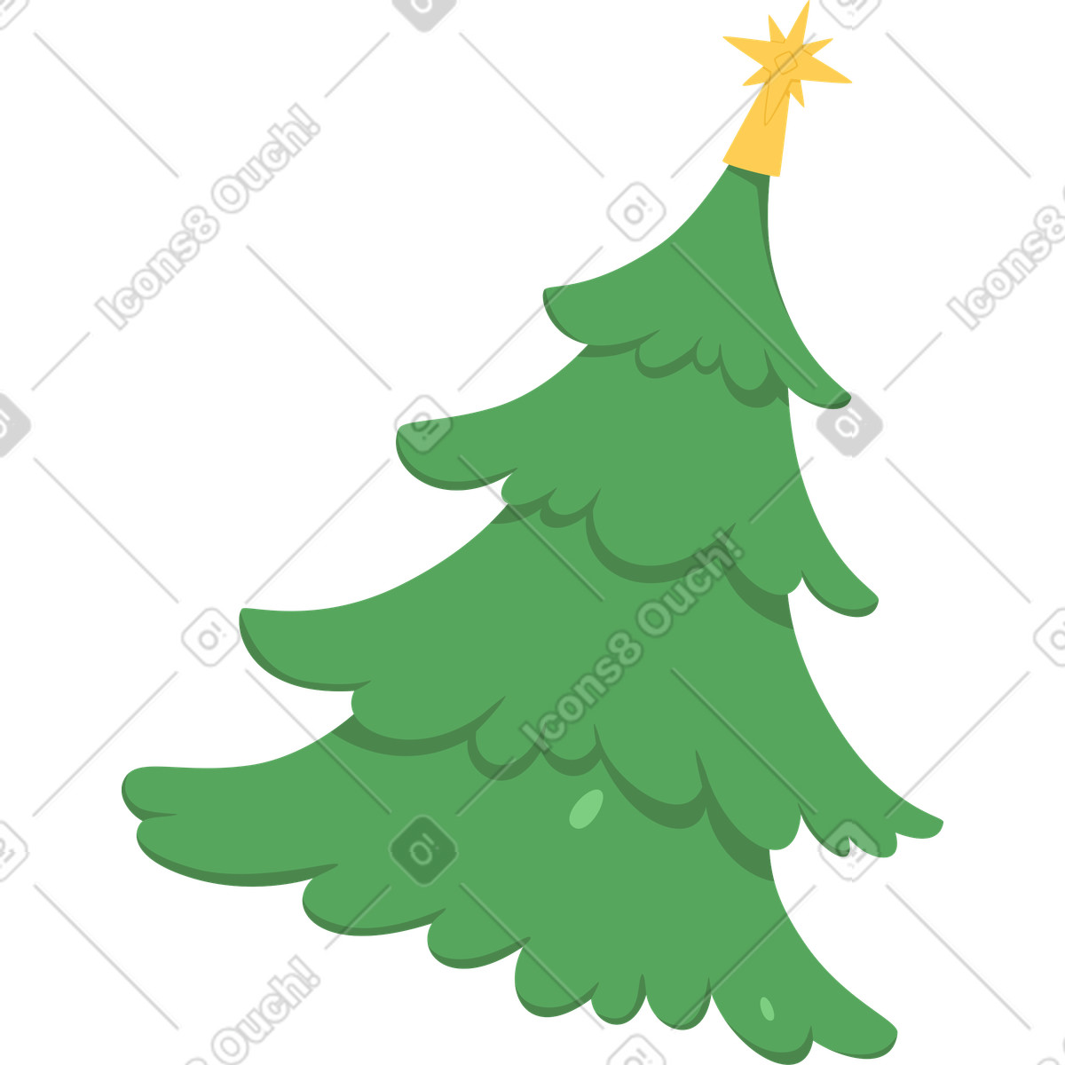 Social スタイルの クリスマスツリー のイラストをPNG、SVG形式でダウンロード