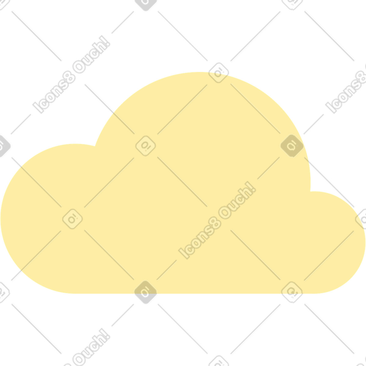 Illustration animée Nuage dans le style Polar à télécharger aux formats GIF, Lottie (JSON), AE