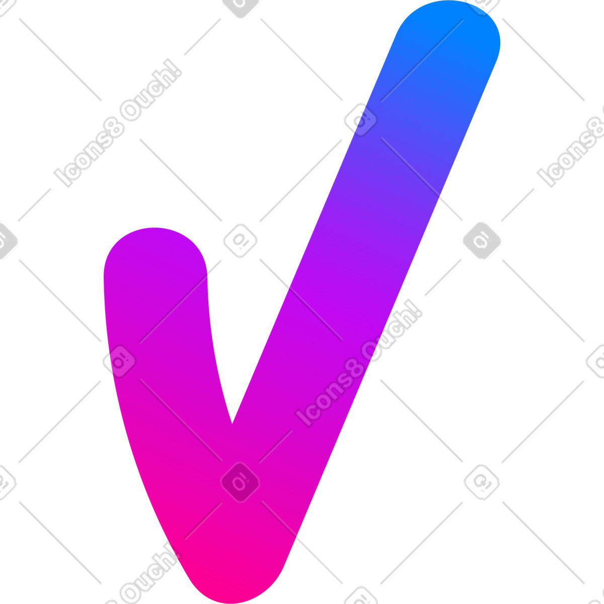 Иллюстрация Галочка в стиле Vibrant — скачать в форматах PNG, SVG