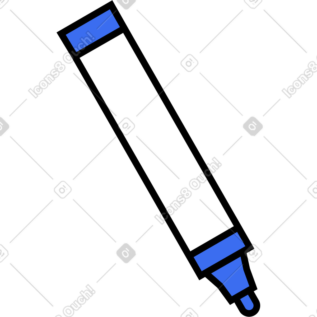 Marker illustration in Kindy style download in PNG, SVG