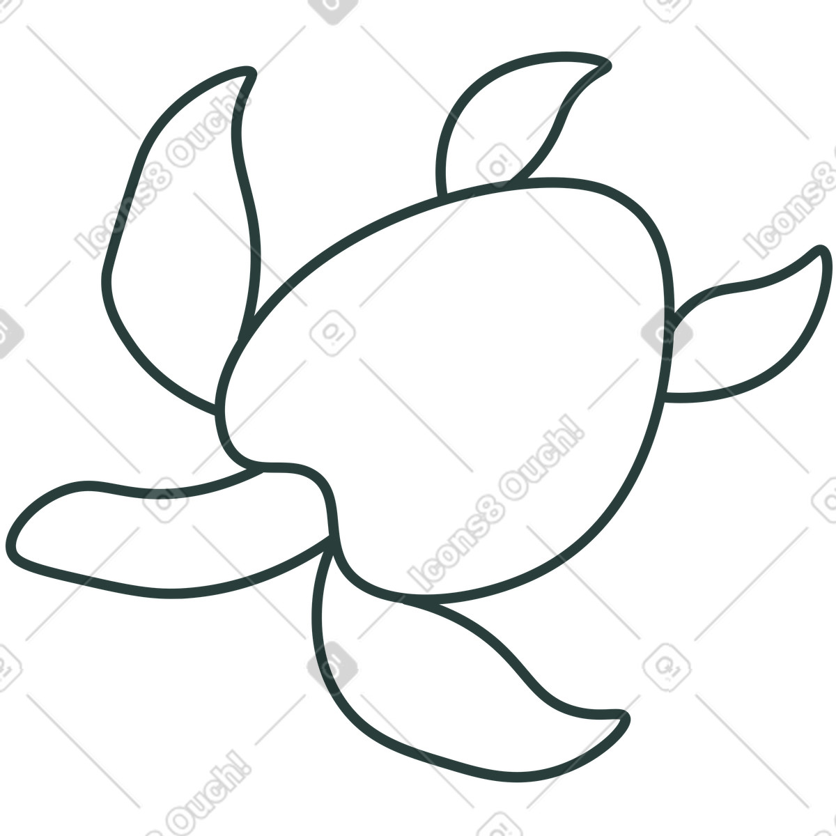 Illustration Tortue dans le style Macaroni à télécharger aux formats PNG, SVG
