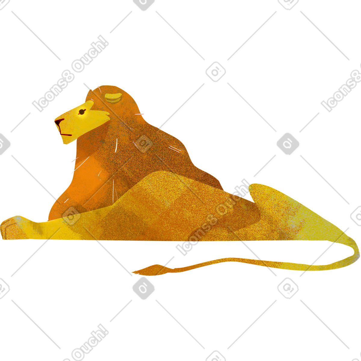Löwe-Illustration im Fabulous-Stil als Download in PNG, SVG