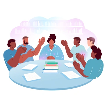 Maya Angelou engaging in a lively discussion about literature with fellow writers