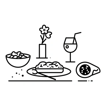 A brunch table set with avocado toast, fresh juice, and a bowl of granola