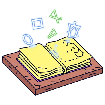 An ancient spellbook with ornate leather binding is open on a rustic wooden table. The pages of the book are yellowed with age, displaying intricate illustrations and faded text. Above the book, glowing runes in various shades of blue and green float gracefully, casting a soft light across the table surface. The wooden table has a rough texture, with visible grain and knots, enhancing the mystical atmosphere of the scene.