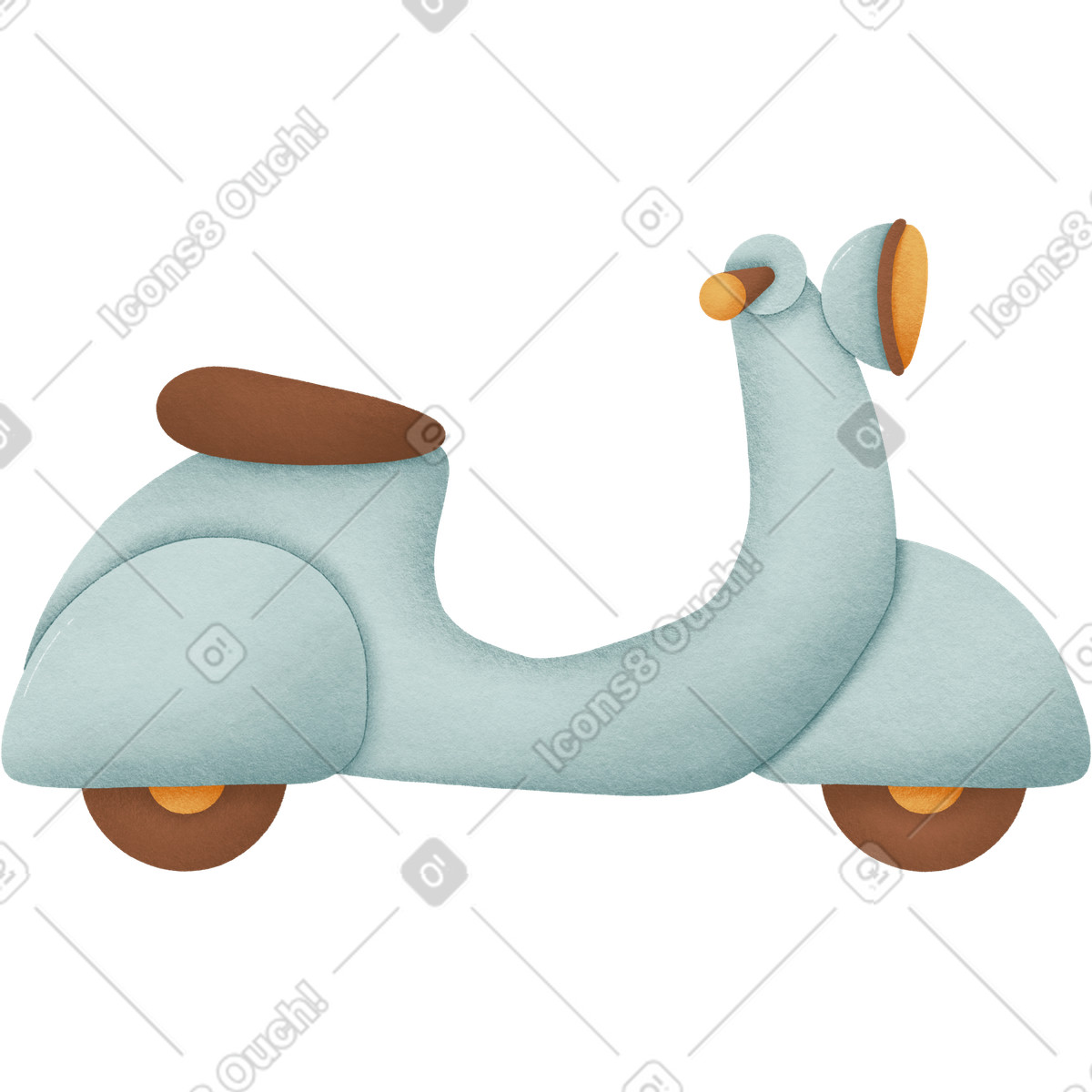 Roller-Illustration im Woolly-Stil als Download in PNG, SVG