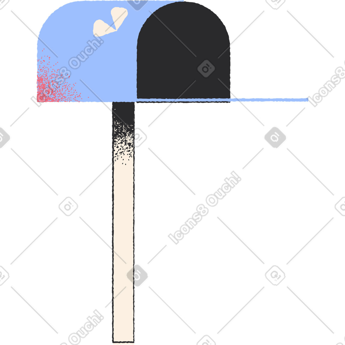 Ilustración Buzón en estilo Pablo a descargar en PNG y SVG